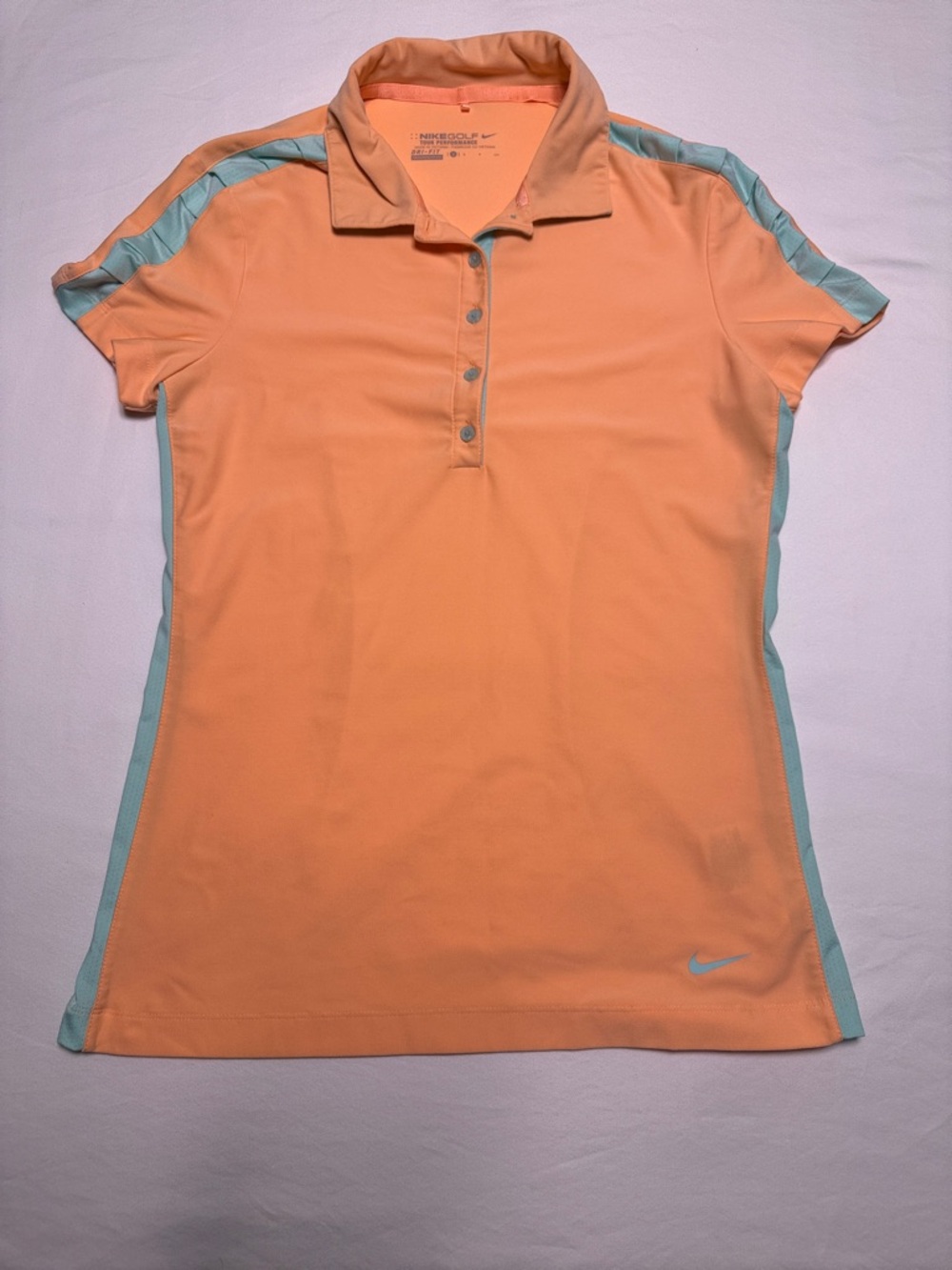 Nike Golf Women’s Peach Polo with Mint Trim